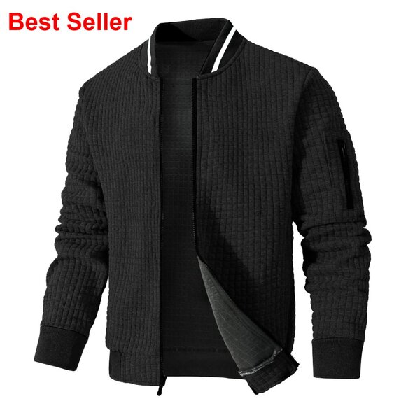 Lightweight Bomber Jacket Varsity Coat Casual Mens